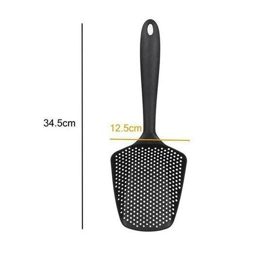 Isıya Dayanıklı Plastik Süzgeçli Kızartma ve Sebze Haşlama Kepçesi Isıya Dayanıklı Plastik Süzgeçli Kızartma ve Sebze Haşlama Kepçesi