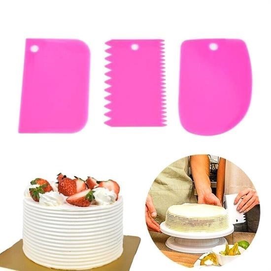 Pasta Hamur Şekillendirici Spatula Kesici Kazıyıcı Dekoratör Set Pasta Hamur Şekillendirici Spatula Kesici Kazıyıcı Dekoratör Set