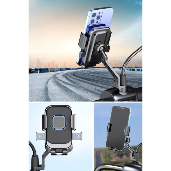 Motor,Motosiklet,Bisiklet ,Scooter İçin 360 Derece Dönebilen Dikiz Aynası Versiyonu Telefon Tutucu Aparat Motor,Motosiklet,Bisiklet ,Scooter İçin 360 Derece Dönebilen Dikiz Aynası Versiyonu Telefon Tutucu Aparat