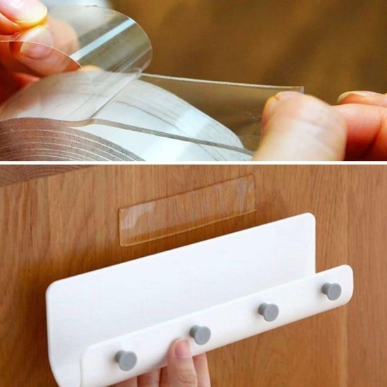 Ultra Güçlü Çift Taraflı 2 mt x 3 cm Çift Taraflı Nano Bant Ultra Güçlü Çift Taraflı 2 mt x 3 cm Çift Taraflı Nano Bant