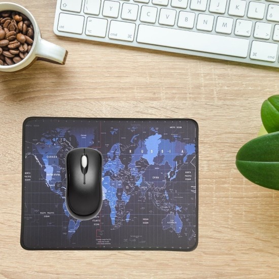 25x32 cm Küçük Boy Mouse Pad Dünya Haritası 25x32 cm Küçük Boy Mouse Pad Dünya Haritası