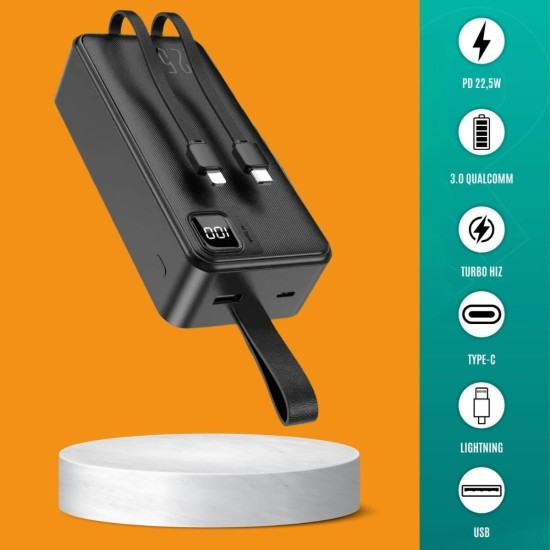30000 Mah 22,5w Süper Hızlı Lightning ve Tyype C Powerbank 30000 Mah 22,5w Süper Hızlı Lightning ve Tyype C Powerbank