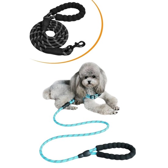 Reflektörlü Fosforlu Köpek Gezdirme Halatı Tasma Kayışı Metal Kancalı 130 cm Reflektörlü Fosforlu Köpek Gezdirme Halatı Tasma Kayışı Metal Kancalı 130 cm
