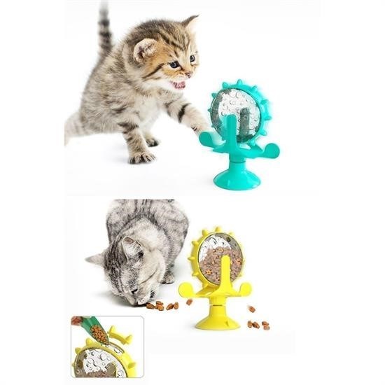 Vantuzlu Zilli İnteraktif Dönebilen Mama Kaplı Renkli Eğlenceli Eğitici Kedi Oyuncağı Vantuzlu Zilli İnteraktif Dönebilen Mama Kaplı Renkli Eğlenceli Eğitici Kedi Oyuncağı