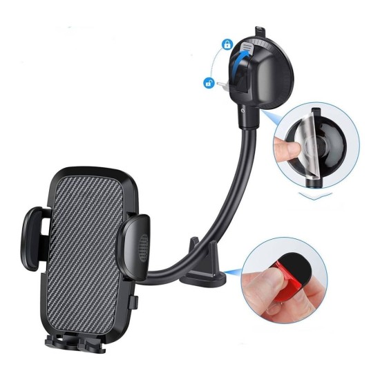 Ayarlanabilir Vakum Kilitli Cam Ve Torpidoya Takılabilen Telefon Tutucu Ayarlanabilir Vakum Kilitli Cam Ve Torpidoya Takılabilen Telefon Tutucu