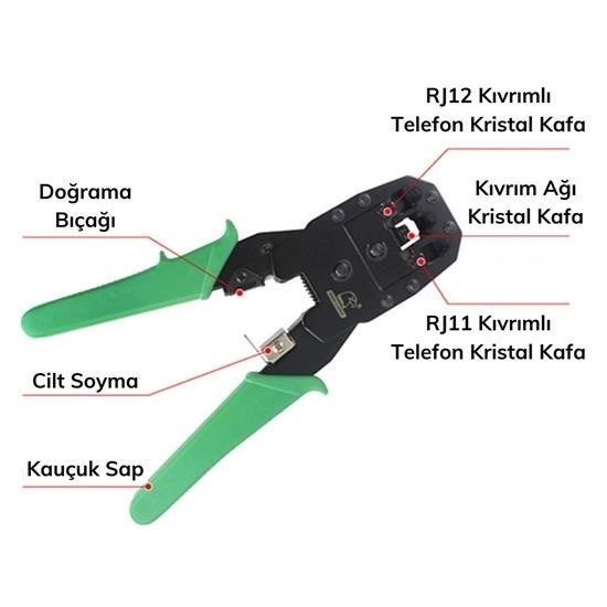 3ü 1 Arada Modüler Kablo Sıkma,Soyma ve Kesme Pensesi 3ü 1 Arada Modüler Kablo Sıkma,Soyma ve Kesme Pensesi