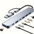 8 in 1 Usb Çevirici Notebook Macbook Type-C Uyumlu Görüntü Aktarıcı Hub