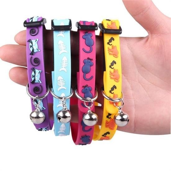Çıngıraklı Zilli Sevimli Renkli Slikon Kedi Köpek Boyun Tasması Çıngıraklı Zilli Sevimli Renkli Slikon Kedi Köpek Boyun Tasması