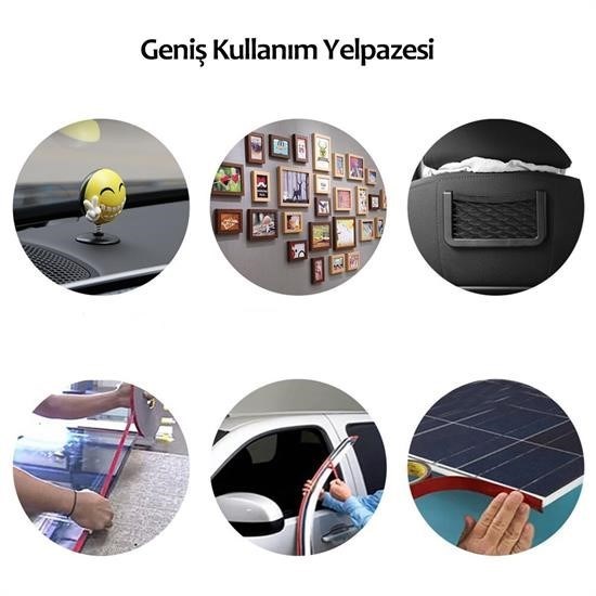2 Metre Güçlü Yapışkanlı Çift Taraflı Slikon Pratik Şeffaf Bant 2 Metre Güçlü Yapışkanlı Çift Taraflı Slikon Pratik Şeffaf Bant
