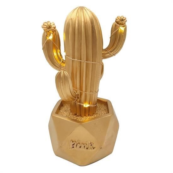 Led Işıklı Sevimli Kaktüs Dekoratif Masa Lambası Mini Biblo Gece Lambası-GOLD Led Işıklı Sevimli Kaktüs Dekoratif Masa Lambası Mini Biblo Gece Lambası-GOLD