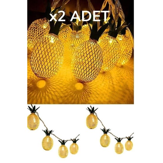 Dekoratif Pilli Pineapple Ananas Pilli Şerit Led Işık (1 Metre) Dekoratif Pilli Pineapple Ananas Pilli Şerit Led Işık (1 Metre)