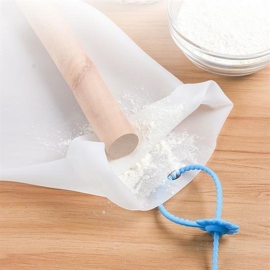Büyük Hamur Torbası Silikon Şeffaf Hamur Yoğurma Torbası Ekmek Makarna Mantı Hamuru Kolay Büyük Hamur Torbası Silikon Şeffaf Hamur Yoğurma Torbası Ekmek Makarna Mantı Hamuru Kolay