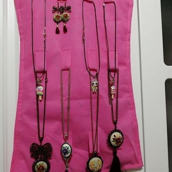 Elbise Şeklinde Takı Organizeri - Pembe Elbise Şeklinde Takı Organizeri - Pembe