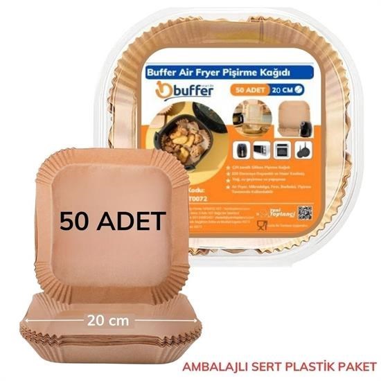 50 Adet Air Fryer Pişirme Kağıdı Tek Kullanımlık Yağ Geçirmez Yapışmaz Kare Tabak Model PVC 50 Adet Air Fryer Pişirme Kağıdı Tek Kullanımlık Yağ Geçirmez Yapışmaz Kare Tabak Model PVC