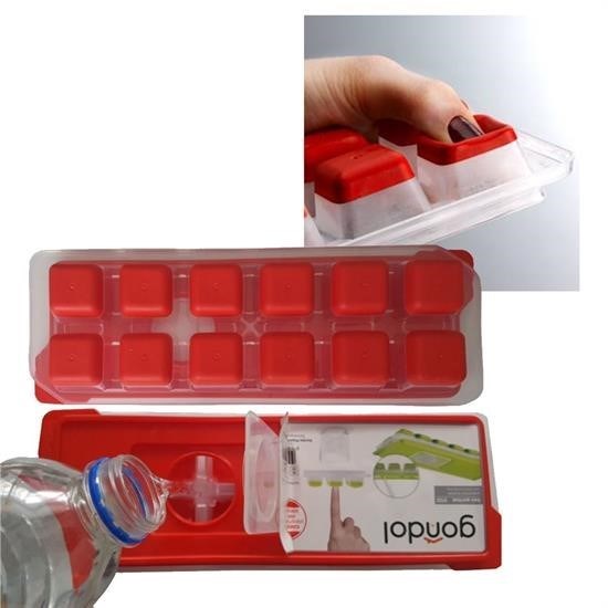 12li Kapaklı Yapışmaz Silikon Tabanlı Plastik Küp Buz Kalıbı 12li Kapaklı Yapışmaz Silikon Tabanlı Plastik Küp Buz Kalıbı