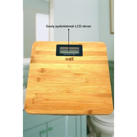 Techfit Bambu Banyo Baskülü Yüksek Hassasiyetli Darbelere Dijital Dayanıklı Terazi Tf 1065 M Techfit Bambu Banyo Baskülü Yüksek Hassasiyetli Darbelere Dijital Dayanıklı Terazi Tf 1065 M