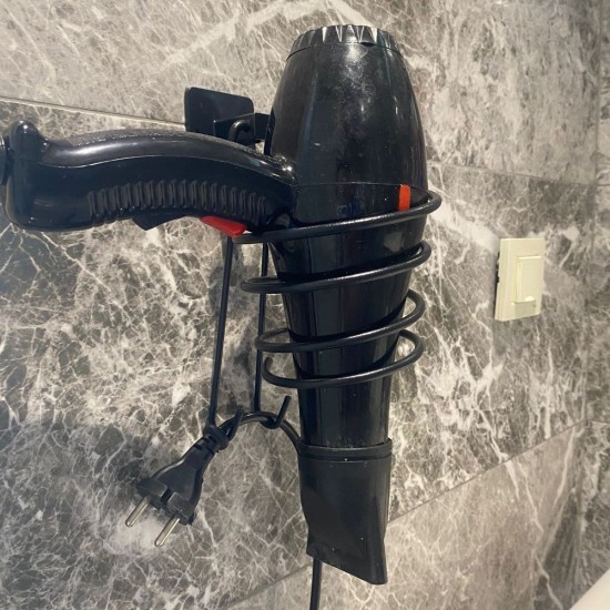 Kendiliğinden Yapışkanlı Siyah Paslanmaz Metal Fön Makinesi Askısı Saç Kurutma Makinesi Tutacağı Kendiliğinden Yapışkanlı Siyah Paslanmaz Metal Fön Makinesi Askısı Saç Kurutma Makinesi Tutacağı