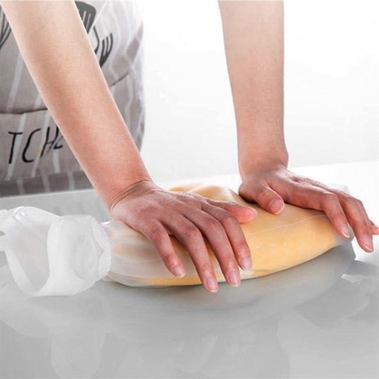 Büyük Hamur Torbası Silikon Şeffaf Hamur Yoğurma Torbası Ekmek Makarna Mantı Hamuru Kolay Büyük Hamur Torbası Silikon Şeffaf Hamur Yoğurma Torbası Ekmek Makarna Mantı Hamuru Kolay