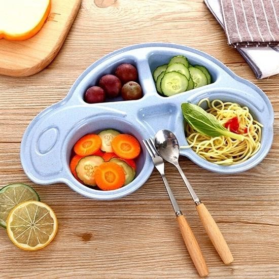 Bebekler İçin Araba Şeklinde Sevimli Mama Tabağı Çocuk Tabldot Bebekler İçin Araba Şeklinde Sevimli Mama Tabağı Çocuk Tabldot
