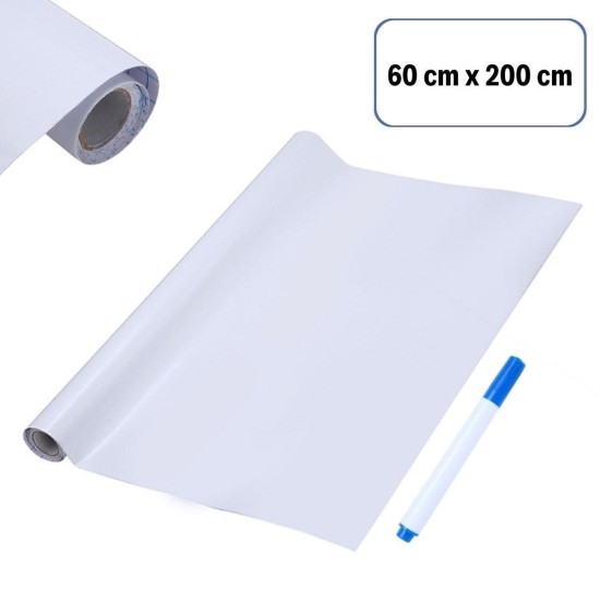 Silinebilir Kalemli Sticker Duvara Yapışabilen Yazı Tahtası 60x100 cm Silinebilir Kalemli Sticker Duvara Yapışabilen Yazı Tahtası 60x100 cm