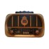 Orta Boy Retro, Nostaljik, Ahşap Tasarım Bluetooth Hoparlörlü, Şarjlı, Taşınabilir Oval Ön Yüzlü FM/AM Destekli Radyo NS6687