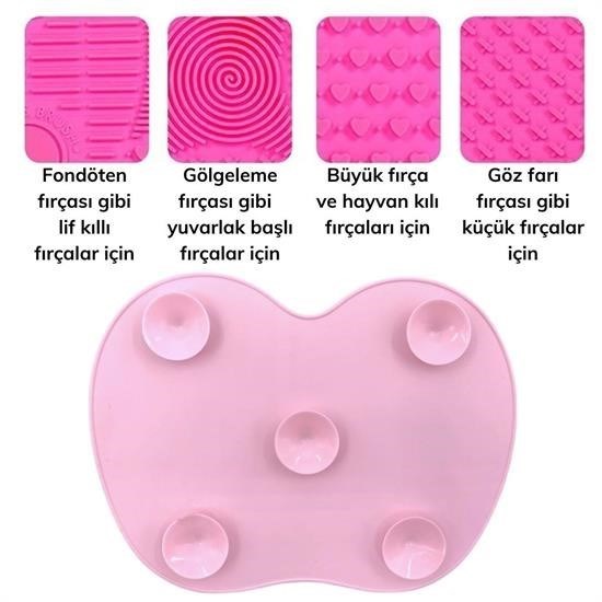 Pratik Kolay Makyaj Fırçası Temizleme Matı Aparatı Aleti Küçük Pratik Kolay Makyaj Fırçası Temizleme Matı Aparatı Aleti Küçük