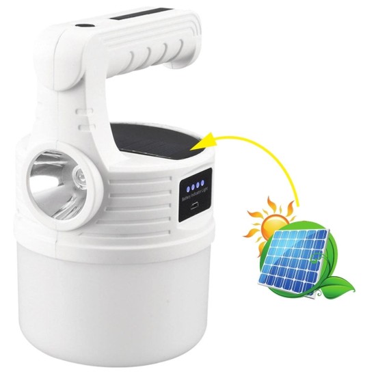 LED Güneş Enerjili Kamp Lambası–2000 Lümen Süper Parlak, 5 Aydınlatma Modlu,USB ile Şarj Edilebilir Dış Mekan,Asılabilir Torch El Feneri