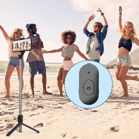Masaüstü Tripod Olabilen Telefon Tutuculu Kablosuz Kumandalı Selfie Çubuğu Masaüstü Tripod Olabilen Telefon Tutuculu Kablosuz Kumandalı Selfie Çubuğu