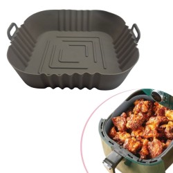 Renkli Isıya Dayanıklı Yıkanılabilir Silikon Fırın Ve Airfryer Kare Model Pişirme Matı 20 Cm