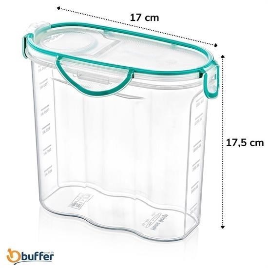 Kilitli Kapaklı Contalı Hava,Su Sıvı Geçirmez 1,7 Litre Erzak Saklama Kabı-SA585 Kilitli Kapaklı Contalı Hava,Su Sıvı Geçirmez 1,7 Litre Erzak Saklama Kabı-SA585
