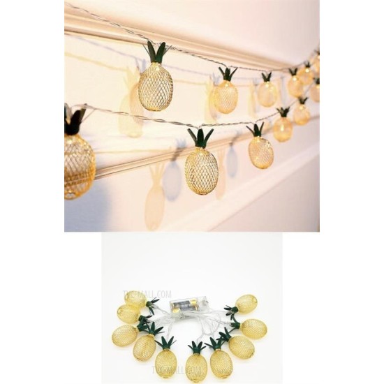 Dekoratif Pilli Pineapple Ananas Pilli Şerit Led Işık (1 Metre) Dekoratif Pilli Pineapple Ananas Pilli Şerit Led Işık (1 Metre)