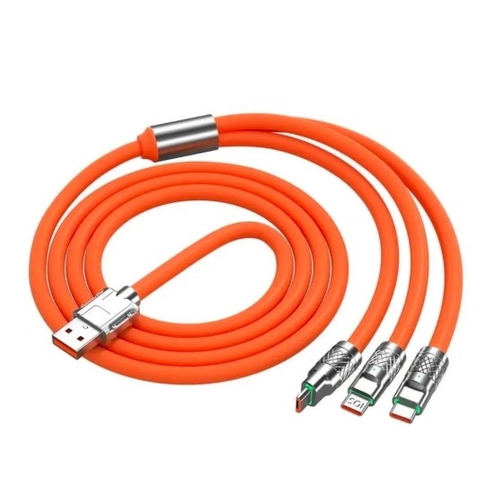 3 in 1 Type-C + Micro Usb + Lightning Hızlı Şarj Kablosu Silikon Kablo 1 Metre Opp Ambalaj 3 in 1 Type-C + Micro Usb + Lightning Hızlı Şarj Kablosu Silikon Kablo 1 Metre Opp Ambalaj