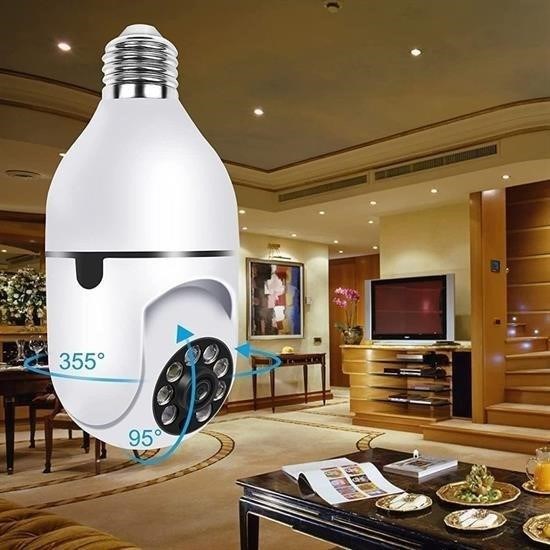 WiFi 360 Panoramik Ampul Kamera Gece Görüş Ses Akıllı Hareket Algılayıcı WiFi 360 Panoramik Ampul Kamera Gece Görüş Ses Akıllı Hareket Algılayıcı