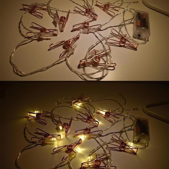 Bakır Renkli Led Işıklı Fotoğraf Asma Işık Süsleme Mandalları Bakır Renkli Led Işıklı Fotoğraf Asma Işık Süsleme Mandalları