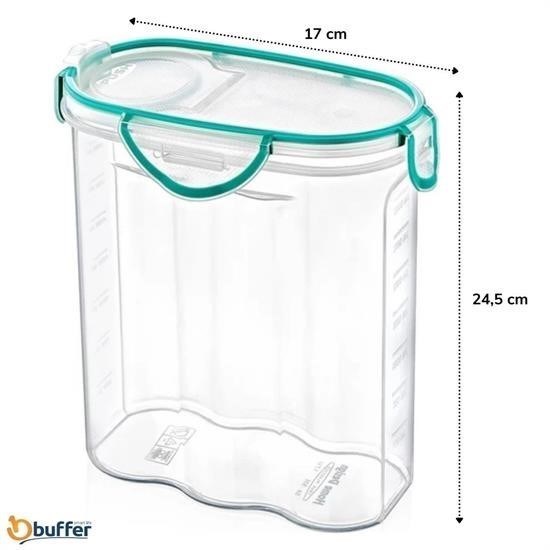 Kilitli Kapaklı Contalı Hava,Su Sıvı Geçirmez 2,4 Litre Erzak Saklama Kabı-SA590 Kilitli Kapaklı Contalı Hava,Su Sıvı Geçirmez 2,4 Litre Erzak Saklama Kabı-SA590