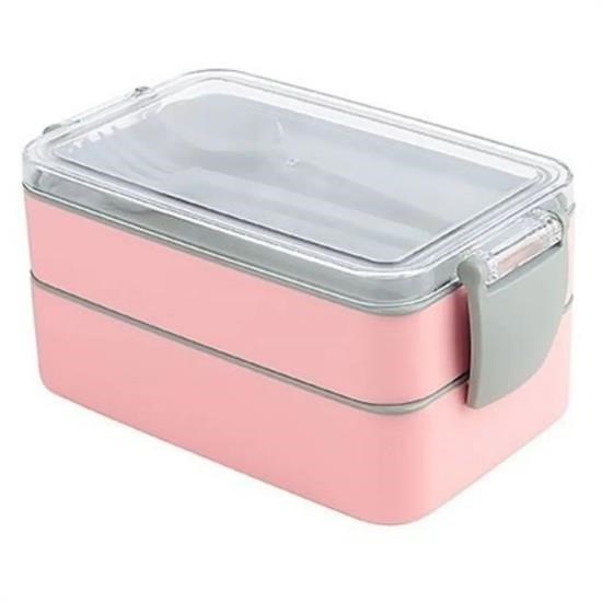 2 Bölmeli Çok Amaçlı 900 ml Kapasiteli Çatal Kaşıklı Dayanıklı Beslenme Kabı Yiyecek Kutusu 2 Bölmeli Çok Amaçlı 900 ml Kapasiteli Çatal Kaşıklı Dayanıklı Beslenme Kabı Yiyecek Kutusu