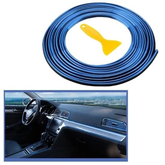 Mavi Araba Oto Trim Dekorasyon Şeridi Kauçuk Elastik Kolay Kurulum 5 metre Şerit Bant Mavi Araba Oto Trim Dekorasyon Şeridi Kauçuk Elastik Kolay Kurulum 5 metre Şerit Bant