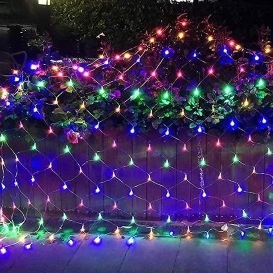 1x2 Metre Dekoratif File Ağ Perde 192 LED 8 Animasyonlu Farklı Işık Modu RGB Fişli 1x2 Metre Dekoratif File Ağ Perde 192 LED 8 Animasyonlu Farklı Işık Modu RGB Fişli