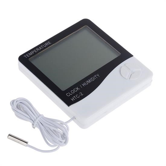 İç ve Dış Ortam Sıcaklığını Ölçebilen LCD Ekran Saat Göstergeli Alarmlı Nem Ölçer Termometre İç ve Dış Ortam Sıcaklığını Ölçebilen LCD Ekran Saat Göstergeli Alarmlı Nem Ölçer Termometre