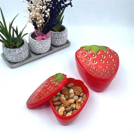 2'li İç İçe Geçebilen Çilek Model Saklama ve Beslenme Kabı Seti (550 ml + 250 ml) 2'li İç İçe Geçebilen Çilek Model Saklama ve Beslenme Kabı Seti (550 ml + 250 ml)