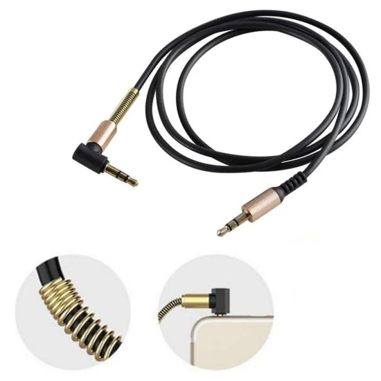 3.5mm AUX Kablosu Jak Erkek Erkek L Tipi 1 Metre Ses Aktarım Kablosu 3.5mm AUX Kablosu Jak Erkek Erkek L Tipi 1 Metre Ses Aktarım Kablosu