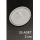 20 Adet Şeffaf Yuvarlak 3 Cm Çaplı Güçlü Disk Yapışkanlar 20 Adet Şeffaf Yuvarlak 3 Cm Çaplı Güçlü Disk Yapışkanlar