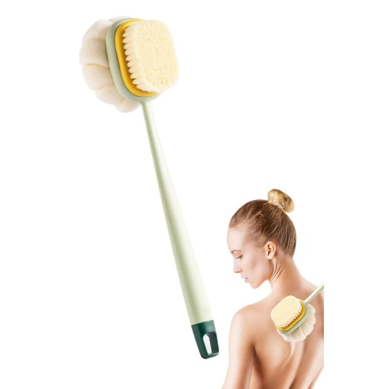 2'si 1 Arada Çift Taraflı Uzun Saplı Fırçalı Banyo Vücut Sırt Fırçası Banyo Lifi 2'si 1 Arada Çift Taraflı Uzun Saplı Fırçalı Banyo Vücut Sırt Fırçası Banyo Lifi