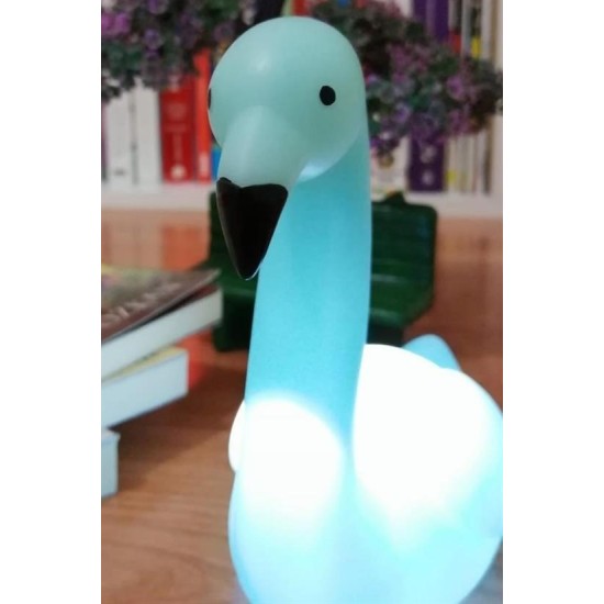 Dekoratif Işık Altında Renk Değiştiren pilli Kuğu Gece Lambası Dekoratif Işık Altında Renk Değiştiren pilli Kuğu Gece Lambası