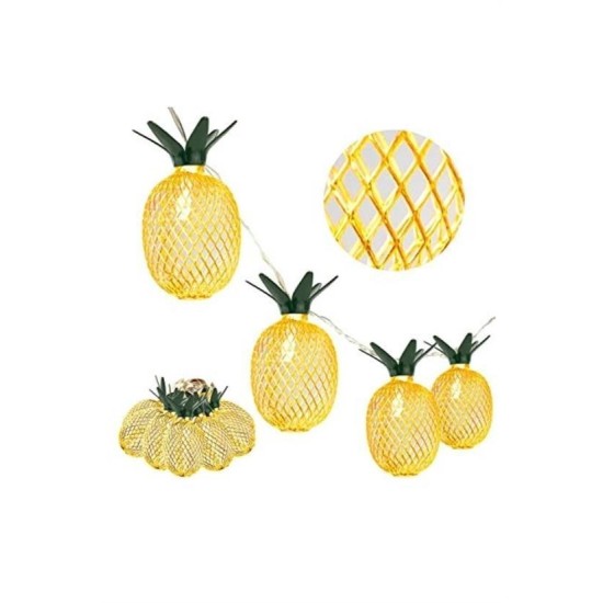 Dekoratif Pilli Pineapple Ananas Pilli Şerit Led Işık (1 Metre) Dekoratif Pilli Pineapple Ananas Pilli Şerit Led Işık (1 Metre)