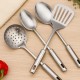 4lü Çelik Kepçe,Süzgeç,Servis Kaşığı,Spatula Mutfak Yemek Hazırlama Servis Seti