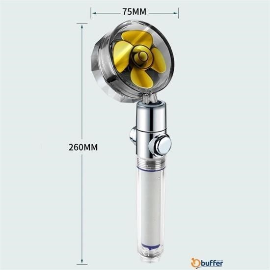 Turbo Pervaneli ve Filtreli Su Tasarruflu 360 Derece Dönebilen Tazyikli Duş Başlığı Turbo Pervaneli ve Filtreli Su Tasarruflu 360 Derece Dönebilen Tazyikli Duş Başlığı