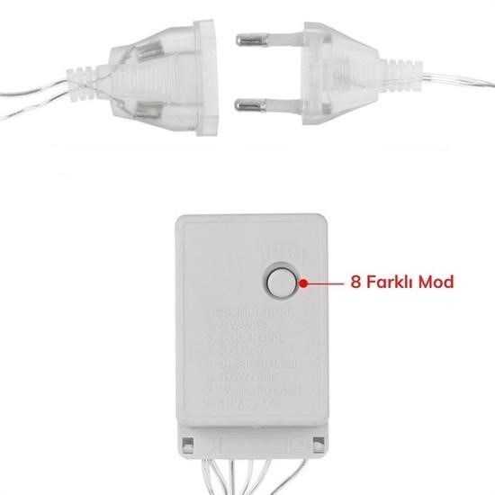 8 Fonksiyonlu 16 Saçaklı Perde Led 3 x 1 (Günışığı) 8 Fonksiyonlu 16 Saçaklı Perde Led 3 x 1 (Günışığı)
