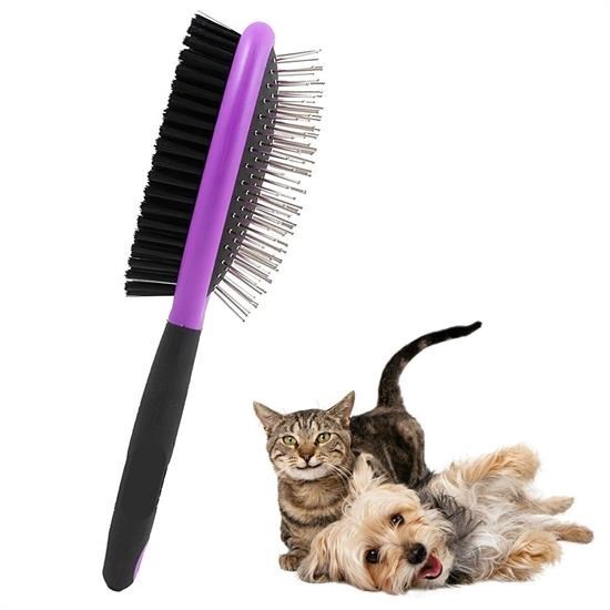 Çok Amaçlı Çift Taraflı Kolay Evcil Hayvan Kedi Köpek Temizleme Pet Fırçası Çok Amaçlı Çift Taraflı Kolay Evcil Hayvan Kedi Köpek Temizleme Pet Fırçası