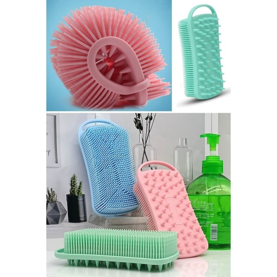 Kendiliğinden Askılı Peeling ve Masaj Etkili Silikon Banyo Vücut Fırçası